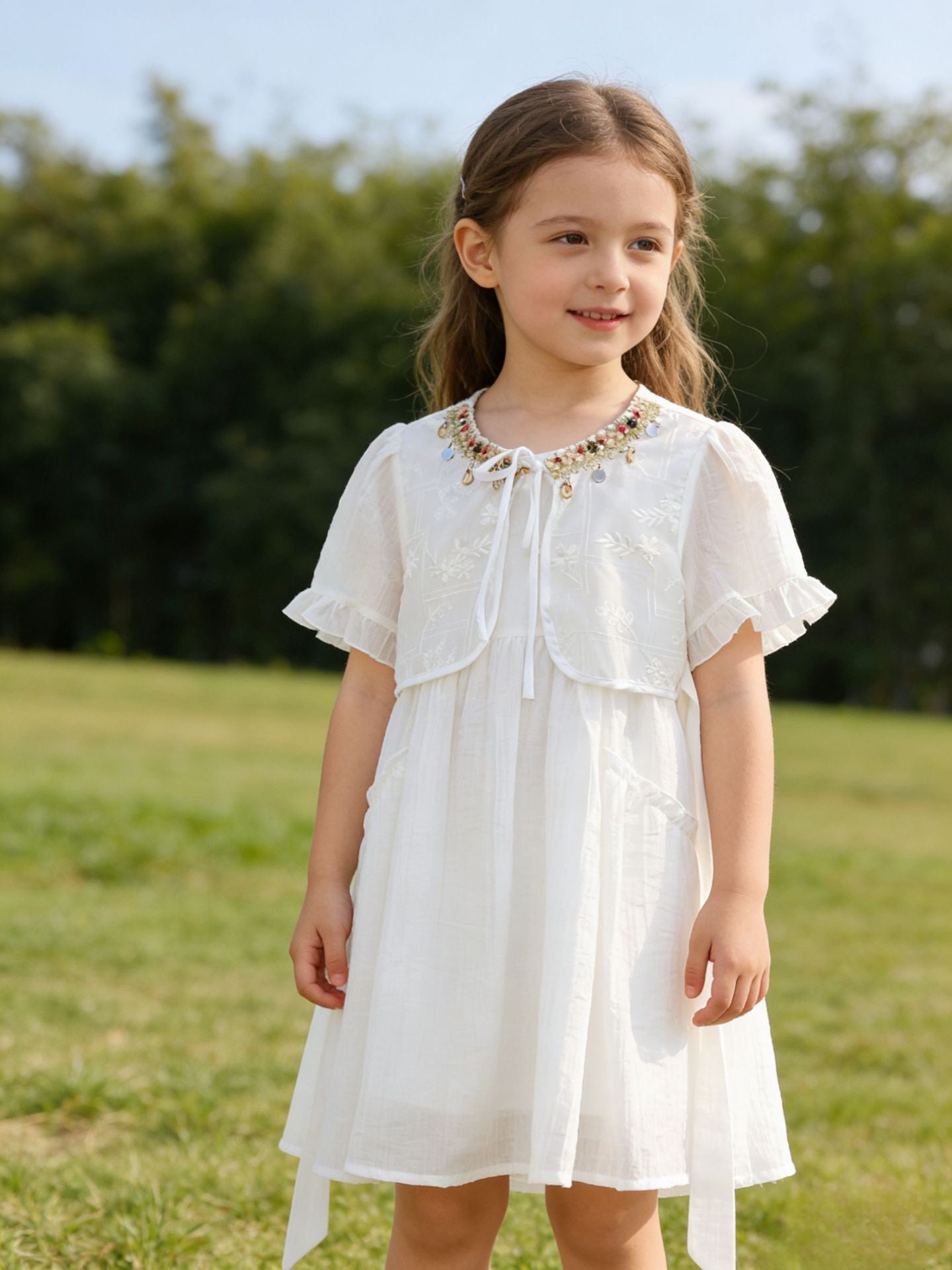 Yunnan White Body Summer Princess Clothing Children's Dress