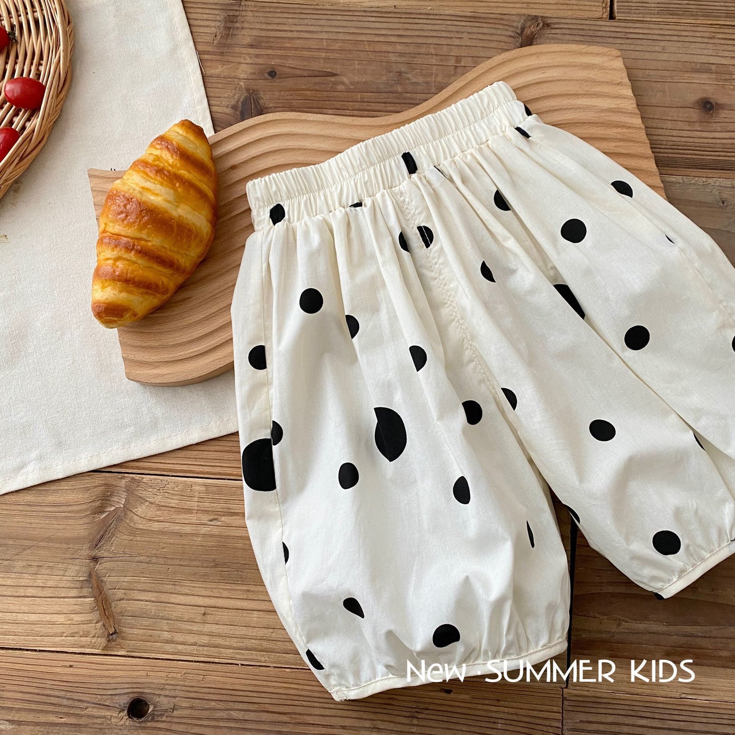 Children's Dot Summer Fashionable Korean Casual Thin Children's Pants