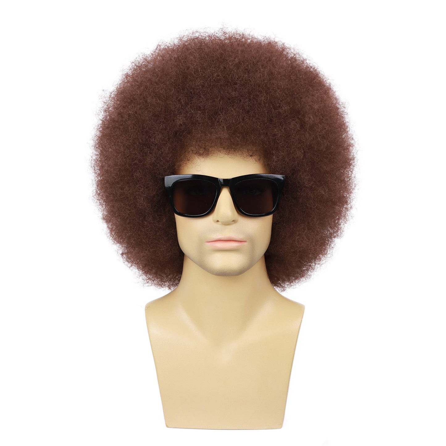 Men's Hood Fluffy Afro African Small Roll Men's Wig