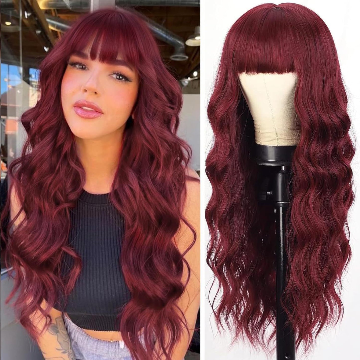 Women's Hair Dyeing Gradient Curly Big Wave Wig Long Curls