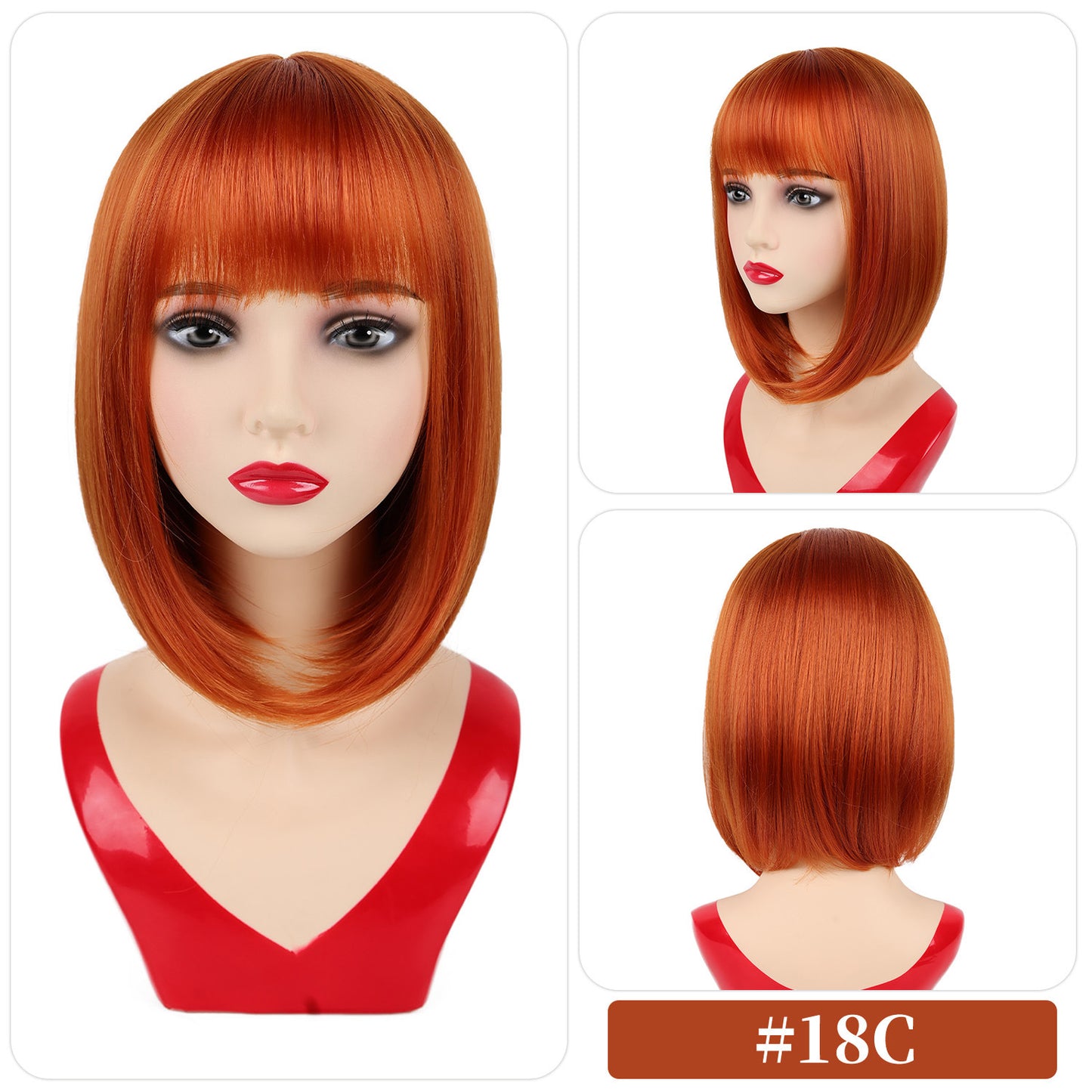 Whole Female Collarbone Length Haircut Wave Wig Short Straight Hair