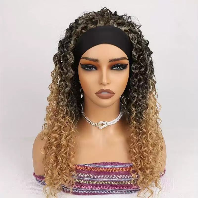 African Small Band Head Cover Screw Wig Short Curly Hair