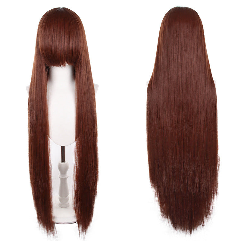 Mao Style Universal Scalp Head Long Bangs Cos Wig