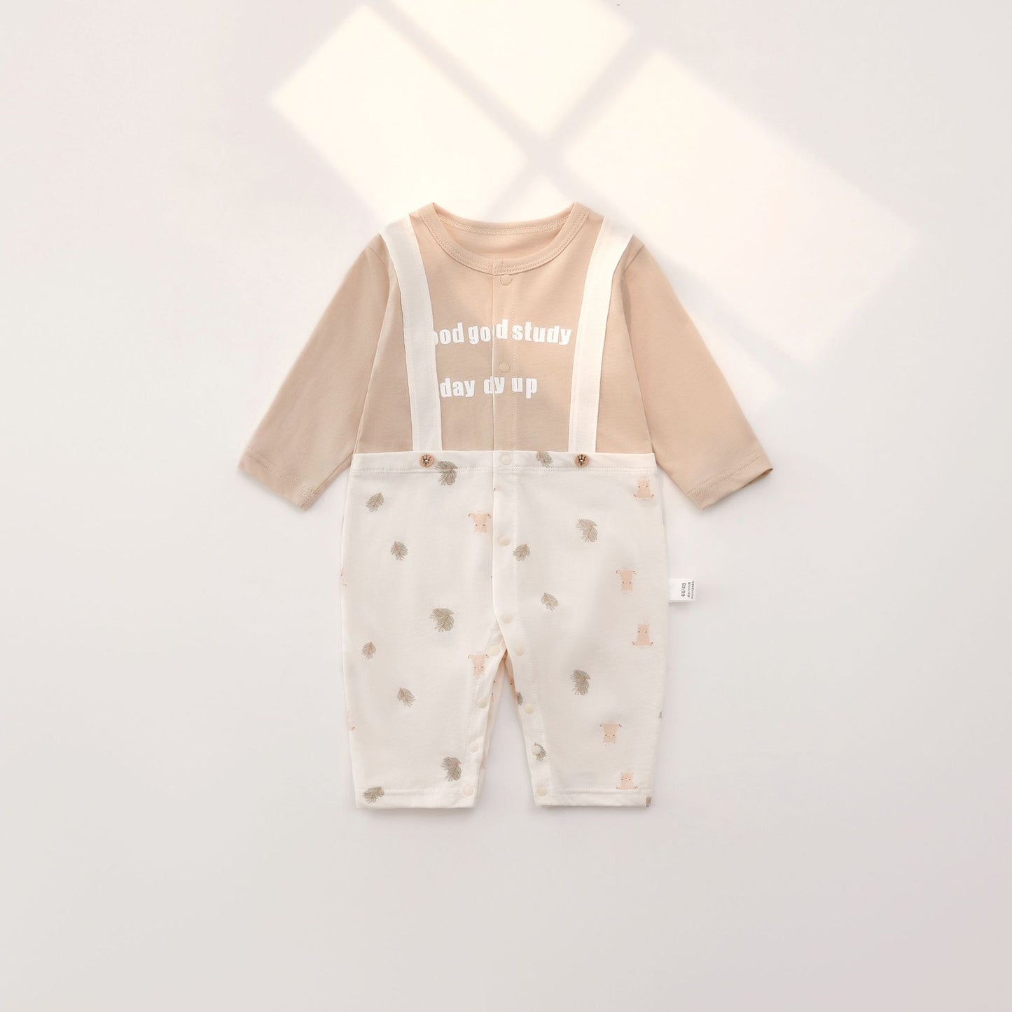 Closed Crotch Thin Pure Cotton Rompers Born Jumpsuit Breathable Sweat Jumpsuit, Climbing Suit