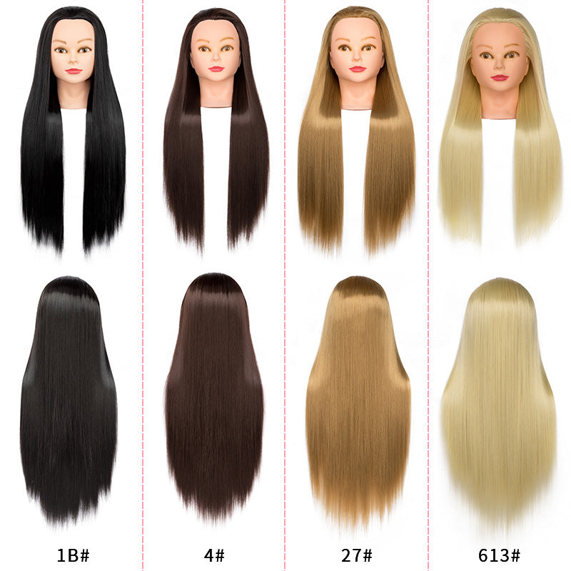 Model Head Braided Hair Practice Mannequin Hairdressing Cutting Teaching Other Wig