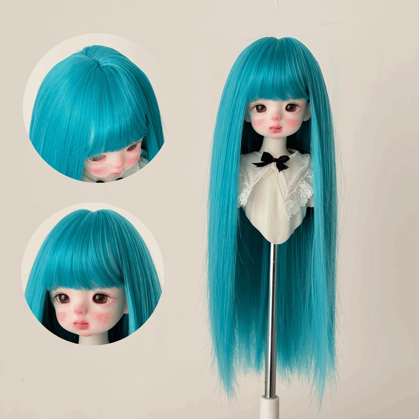 Silk Long Straight Hair Cover Bangs Rough Cos Wig