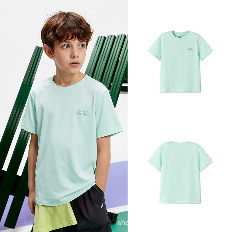 Children's Short-sleeved Summer Clothing Comfortable Big Quick Drying Clothes Children's T-shirt