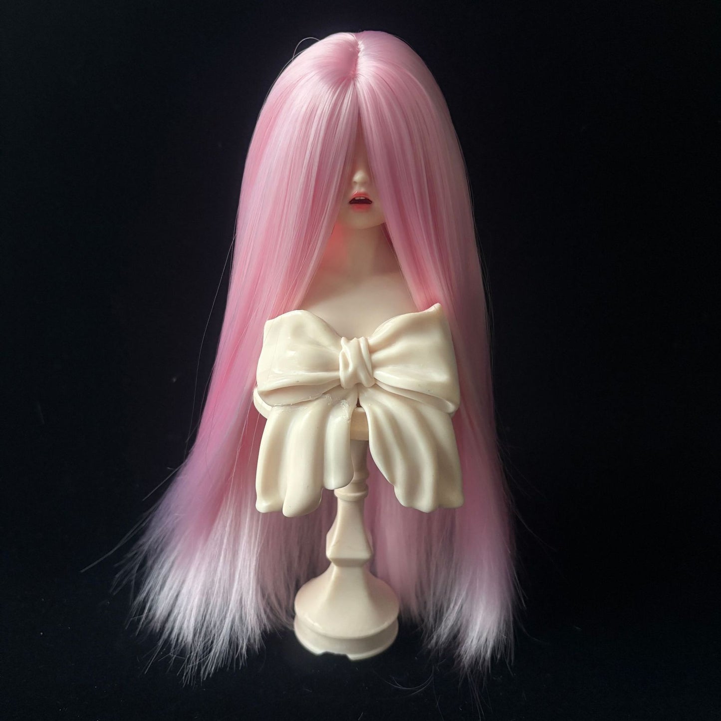 Points Soft Silk Long Bangs Straight Hair Cover Blank Cos Wig