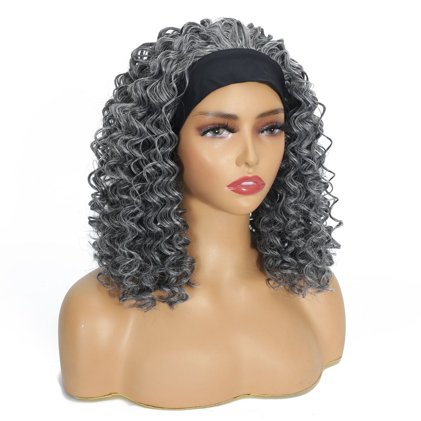 Band Head Cover Screw Rolled Chemical Wig Short Curly Hair