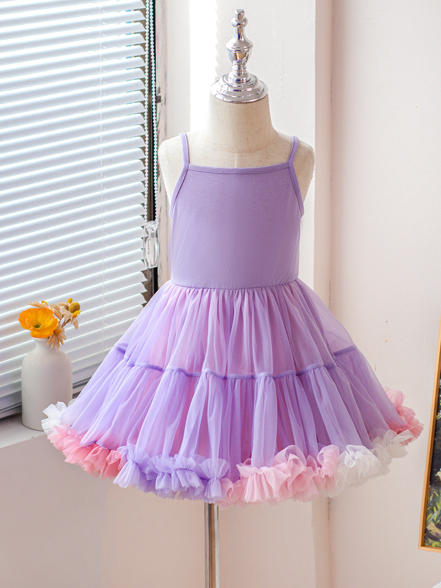 Leaf Clothing Straps Summer Princess Dance Children's Dress