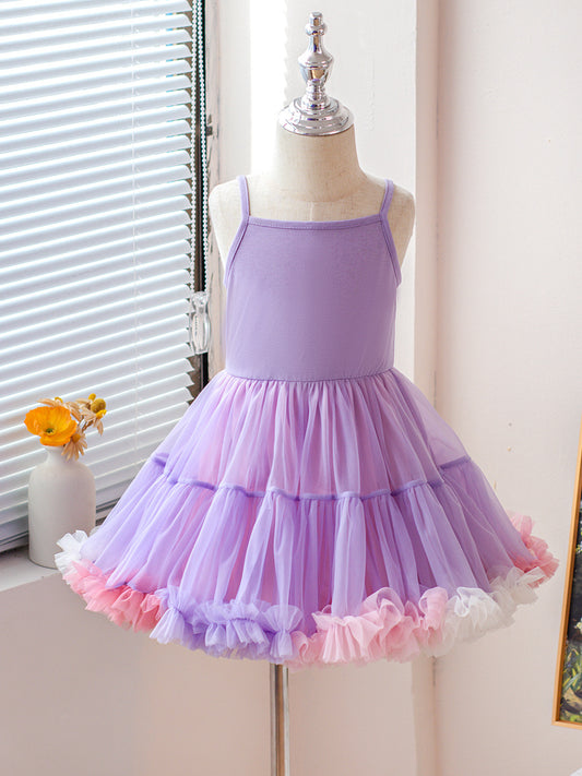 Leaf Clothing Straps Summer Princess Dance Children's Dress