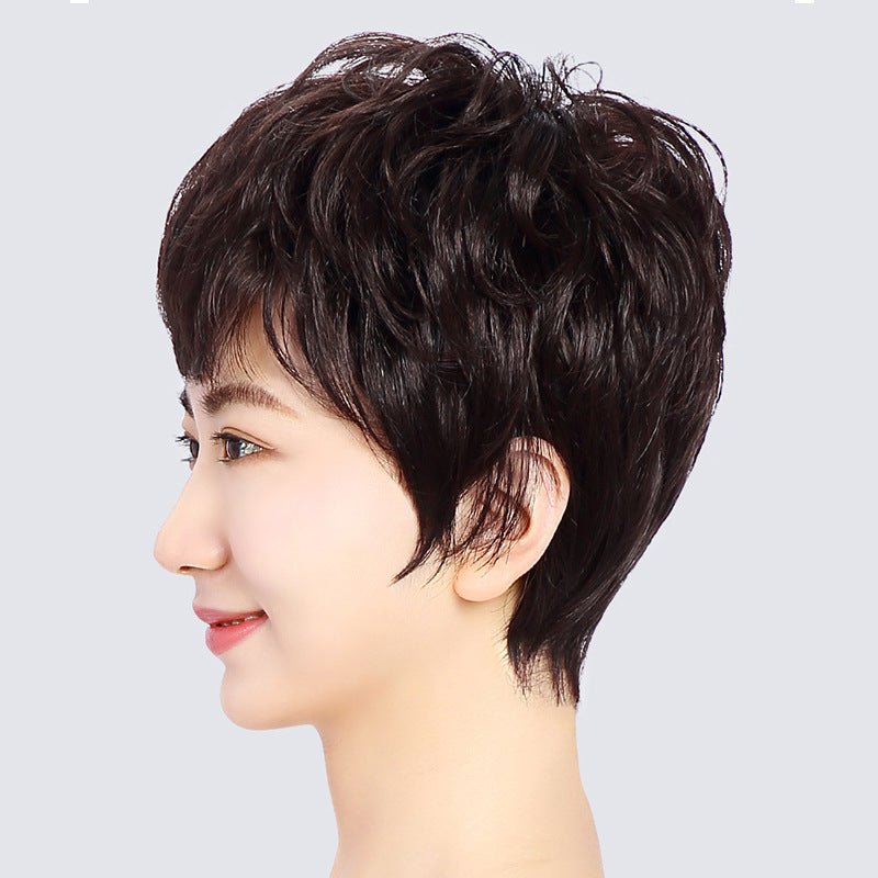 Fluffy Texture Short Human Wigs Female To Real Hair Wig