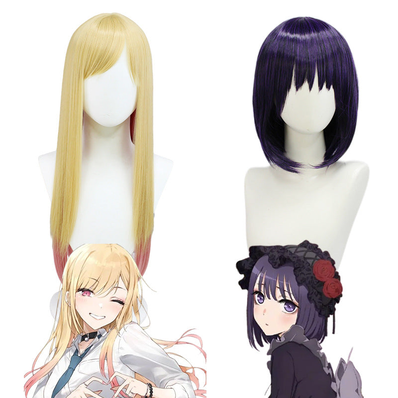 Dressing Doll Fall In Love Hair Black Cartoon Cos Wig