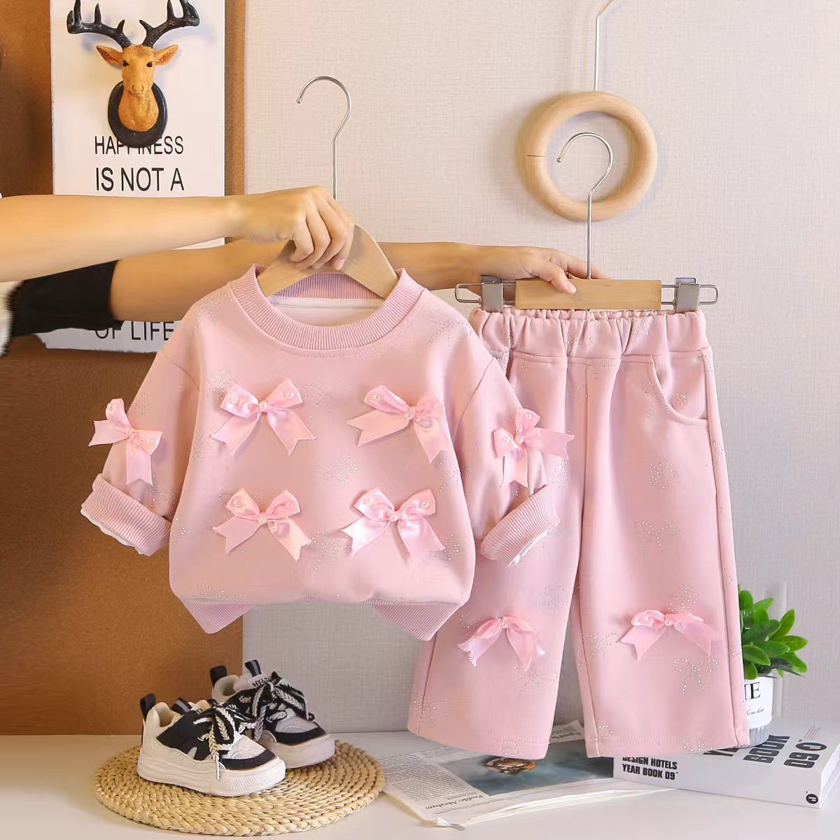 Spring Suits Western Style Fashionable Bow Children's Suit