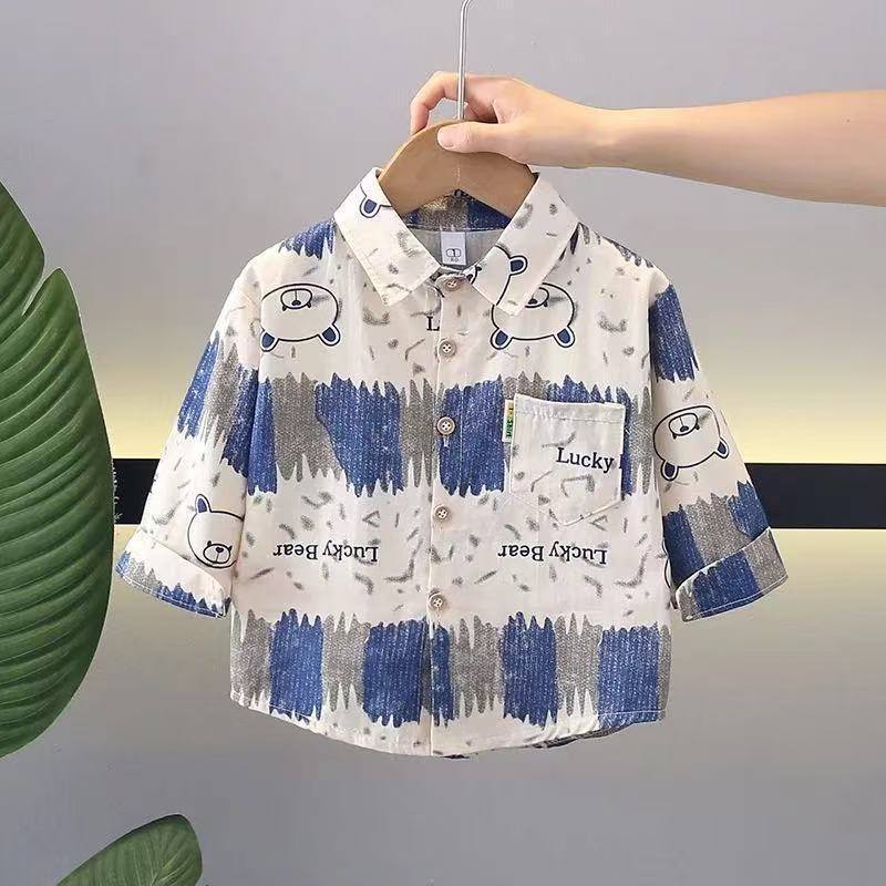 Children's Class Cotton Breathable Casual Long Sleeve Children's Shirt