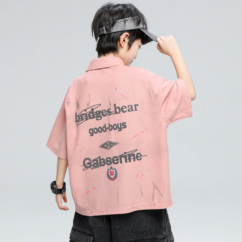 Glamorous Elegant Bear Summer Short-sleeved Shirt Children's T-shirt