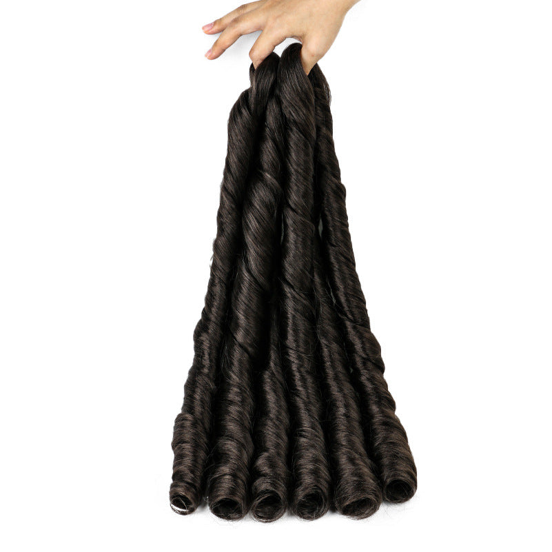 Fiber Low Temperature Tube Curved Large Wig Long Curls