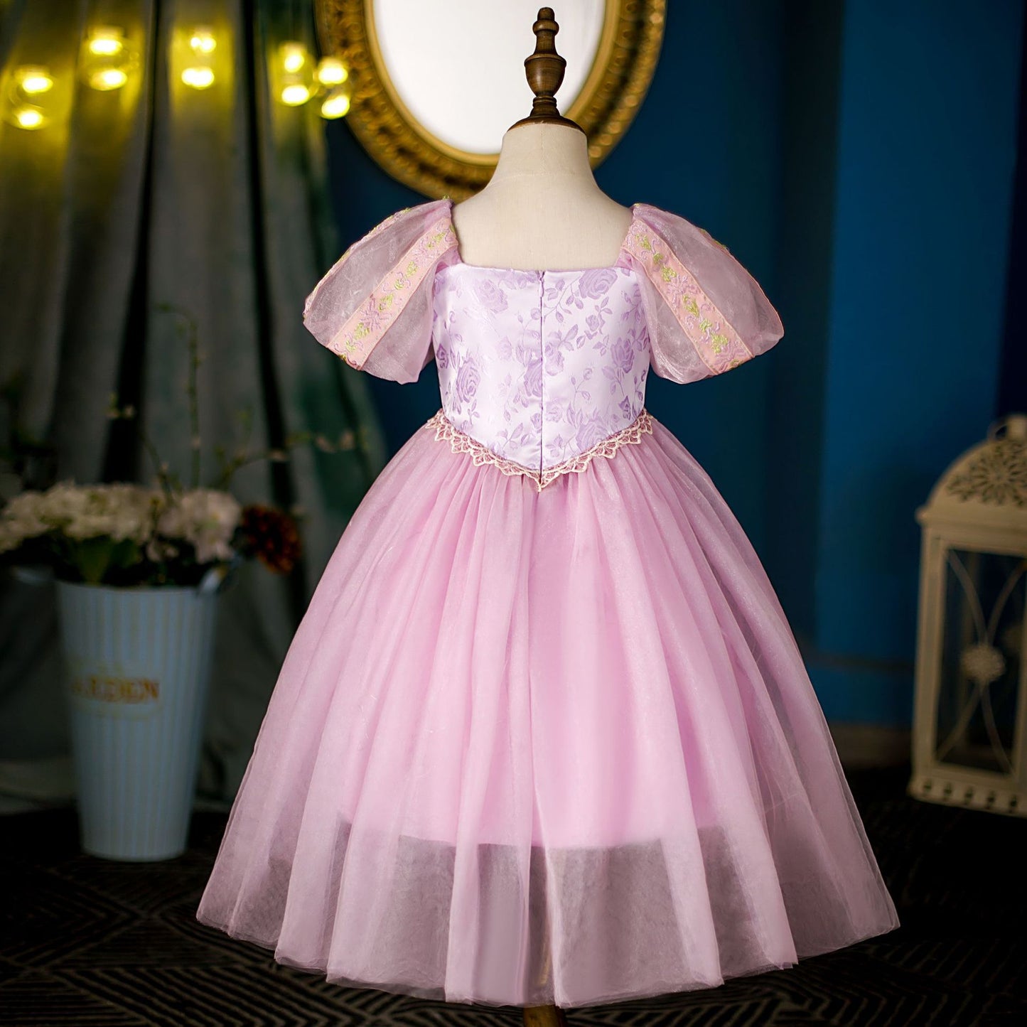 Hair Princess Short Sleeve Summer Luminous Tulle Children's Dress