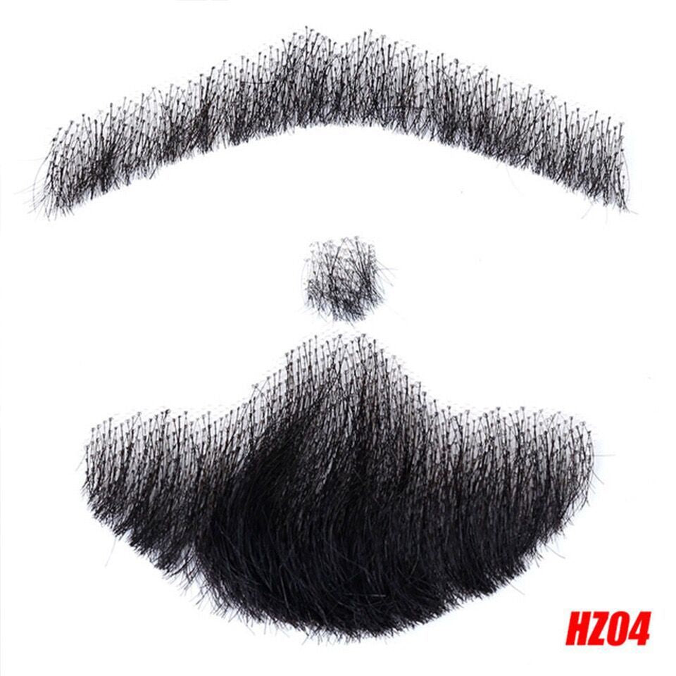 Men's Tin Beard Handlebar Mustache Invisible Realistic Other Wig