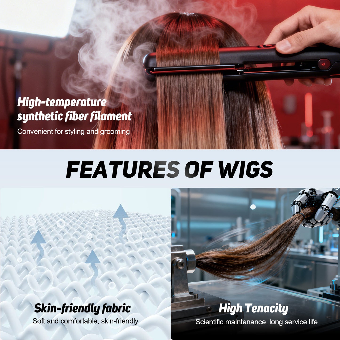 Dark Brown Layered Mid-length Hair Any Long Straight Wig