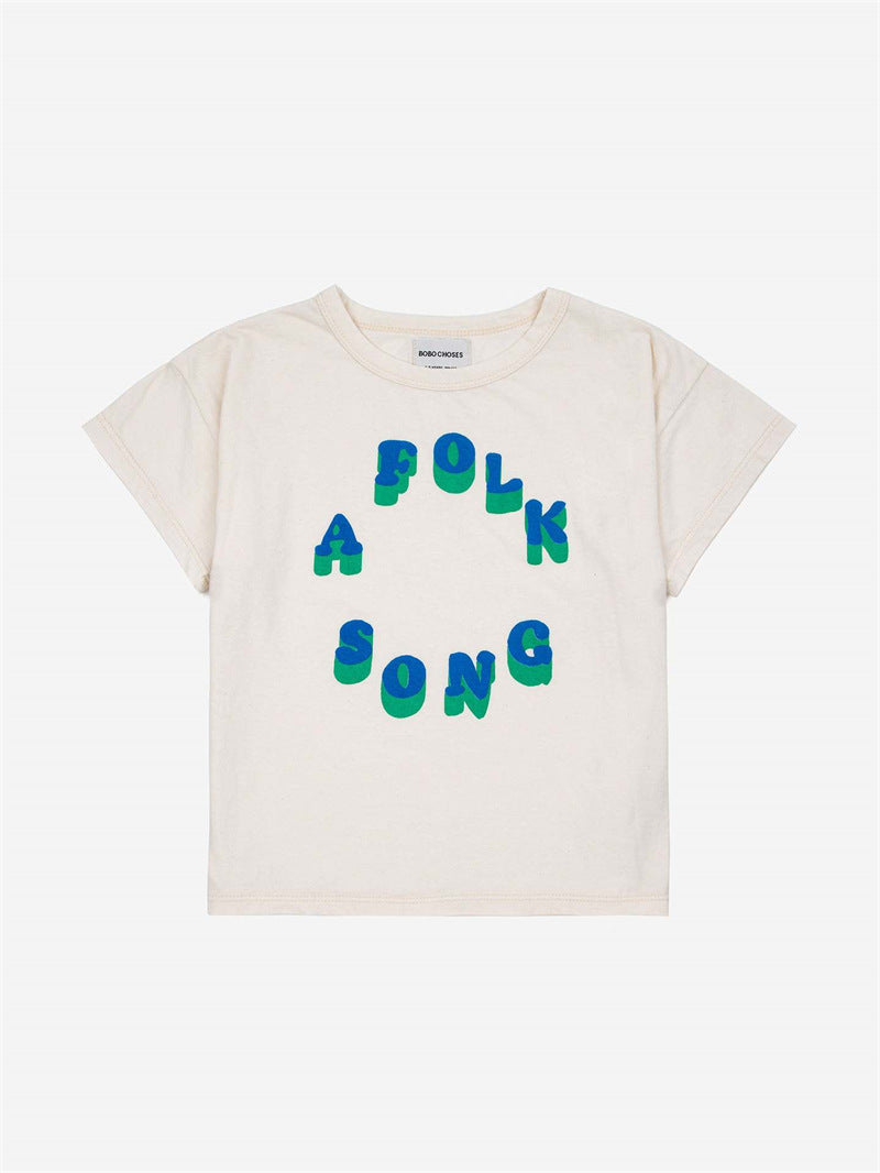 Children's Clothing Cotton Printing Fashion Short Sleeve Children's T-shirt