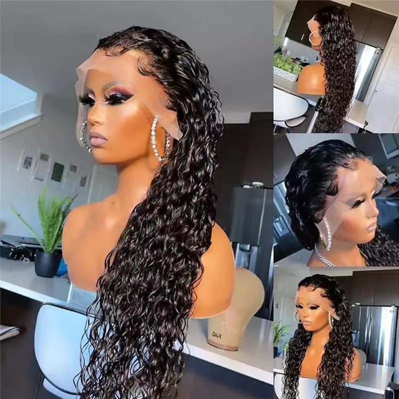 Women's Front Lace Chemical Fiber Curly Wig Long Curls