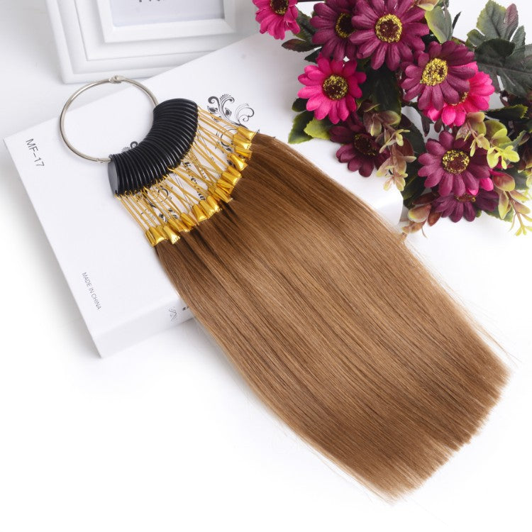 Hairdressing Salon Try Color Wool Tops Band Haircut Test Dyed Real Hair Wig