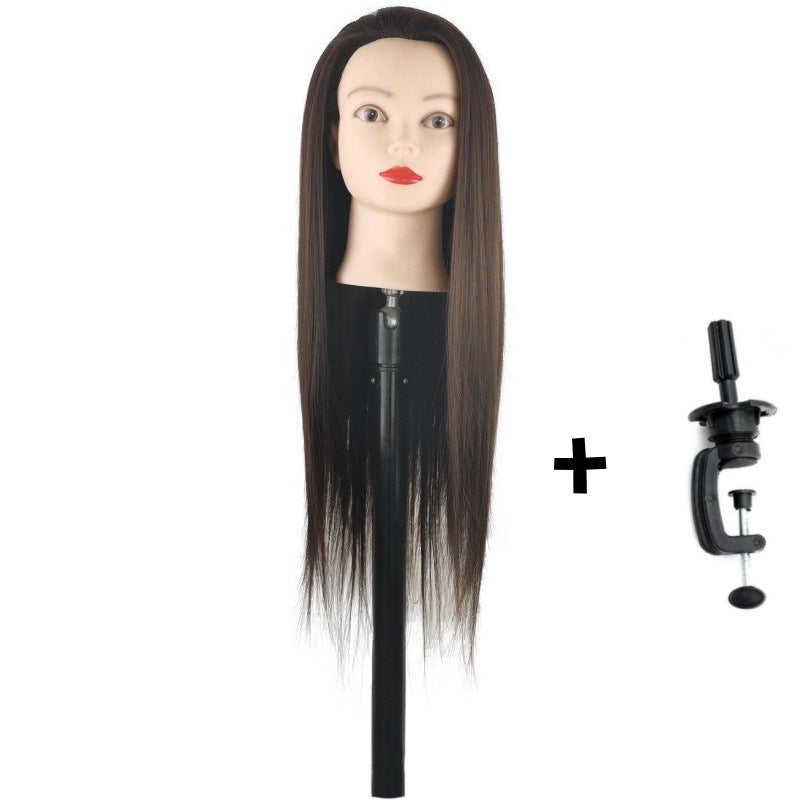 Model Head Mock Fiber Mannequin Hair Styling Updo Practice Other Wig