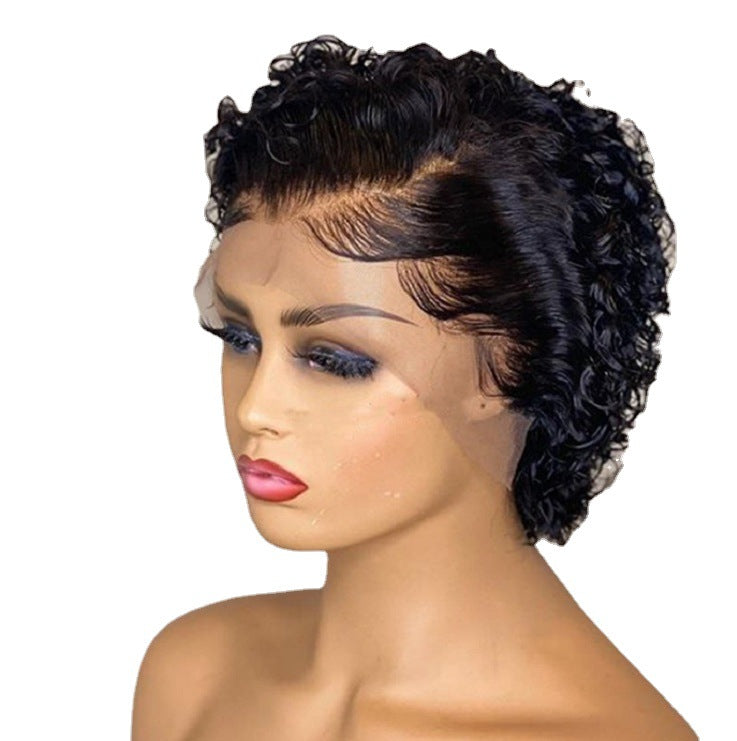 Curly Fluffy Face Shaving Small Roll Female Rose Net Wig Long Curls