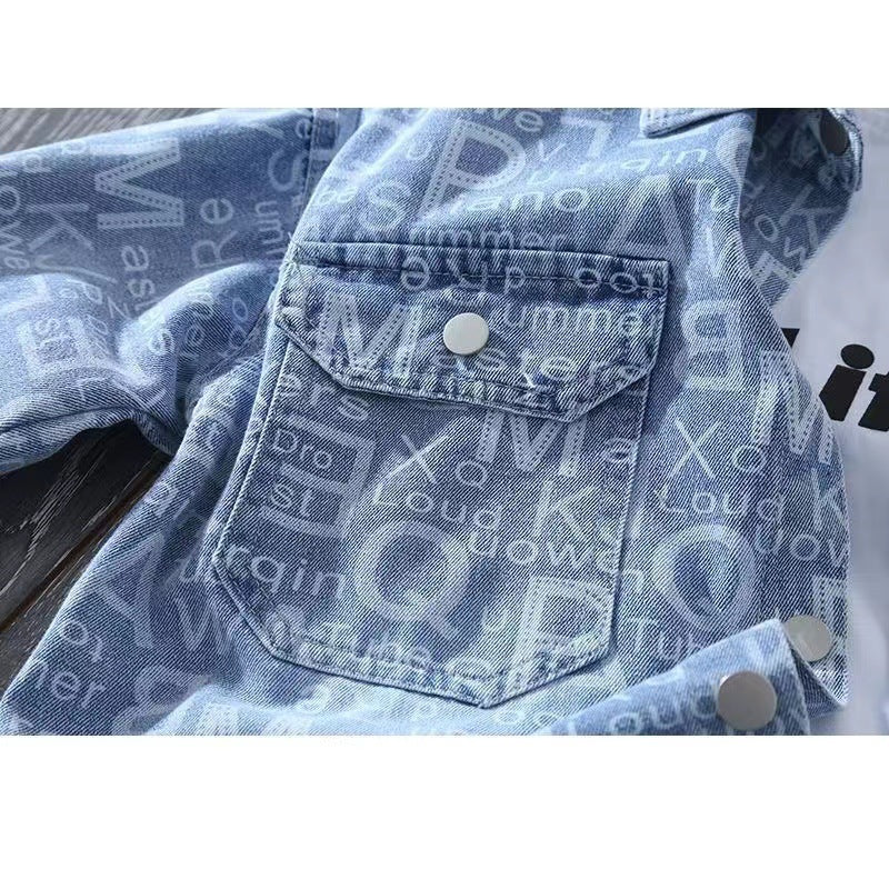 Children's Medium Large Shirts Loose Western Style Boys Spring Casual Fashionable Children's Shirt