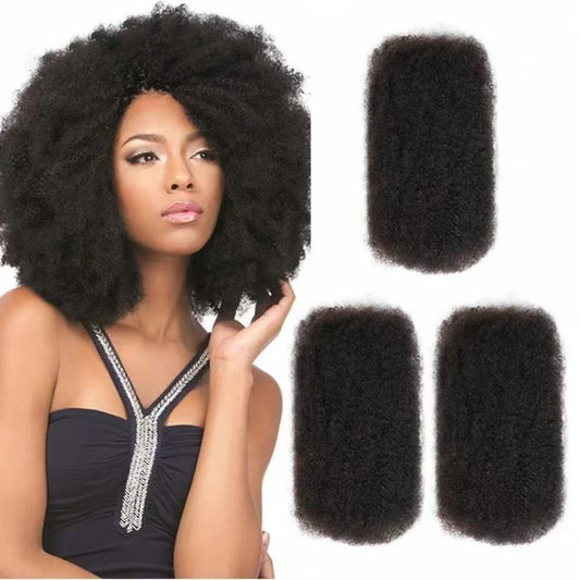 Creative Elegant Beautiful Human Puffy Bag Real Hair Wig