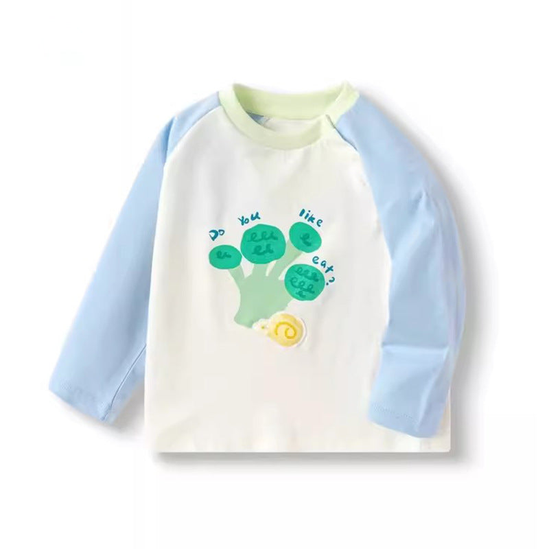 Children's Thin Undershirt For Boys Spring Pure Children's T-shirt