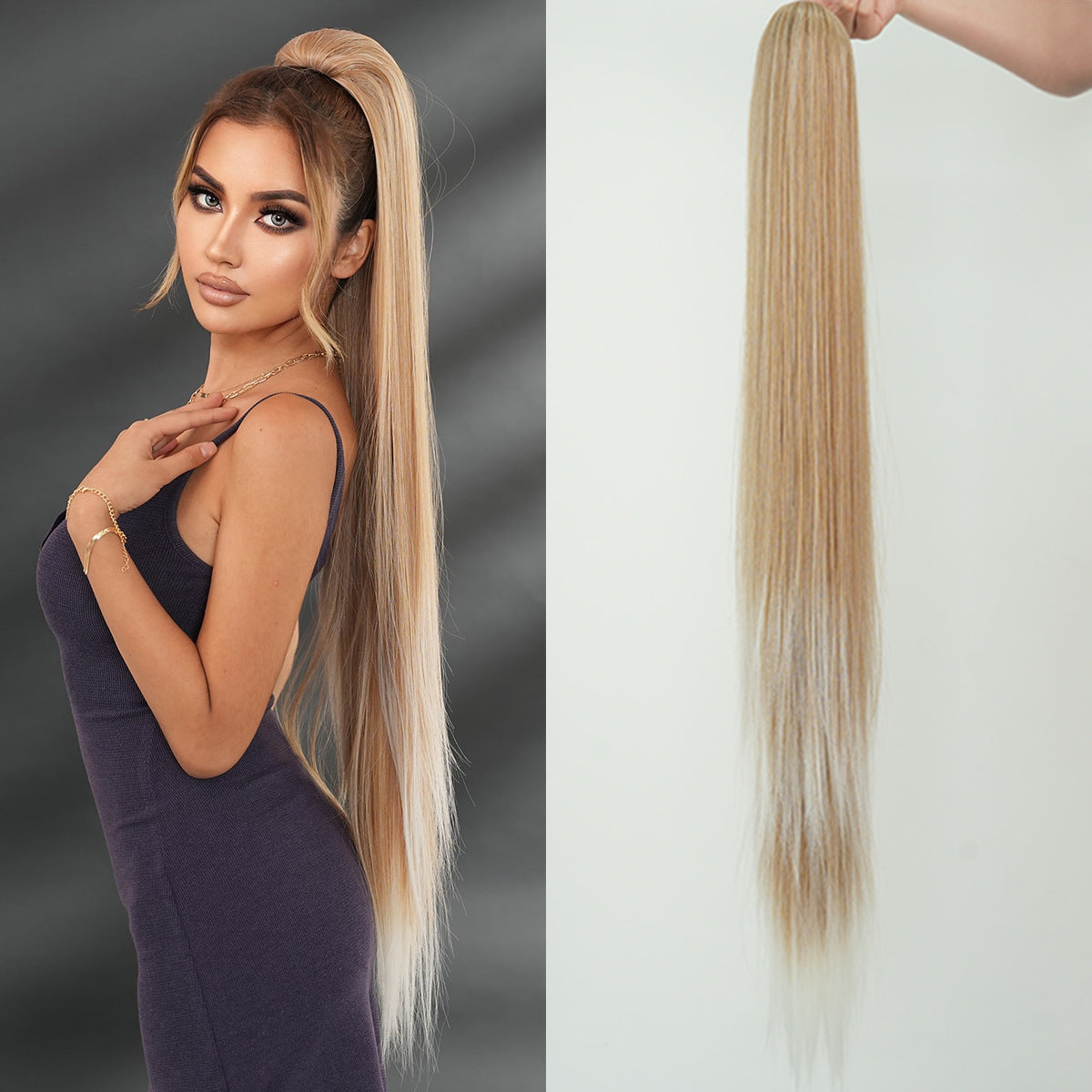 Drawstring Net Pocket Elastic Fashion Soft Hair Extension Wig Ponytail