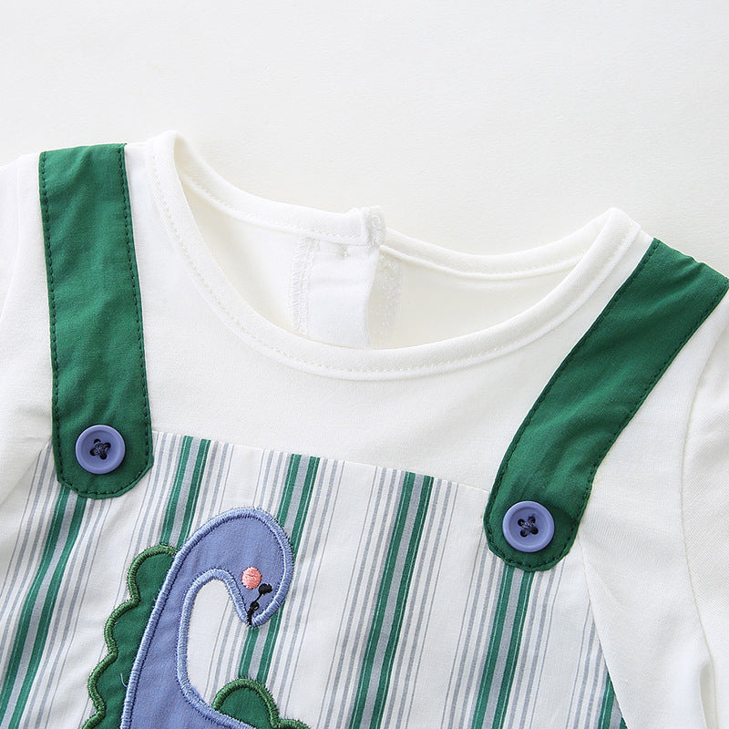 Summer Jumpsuit Boy Korean Romper Suspender Pants Fake Jumpsuit, Climbing Suit