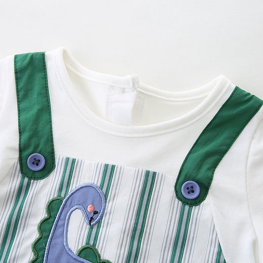 Summer Jumpsuit Boy Korean Romper Suspender Pants Fake Jumpsuit, Climbing Suit