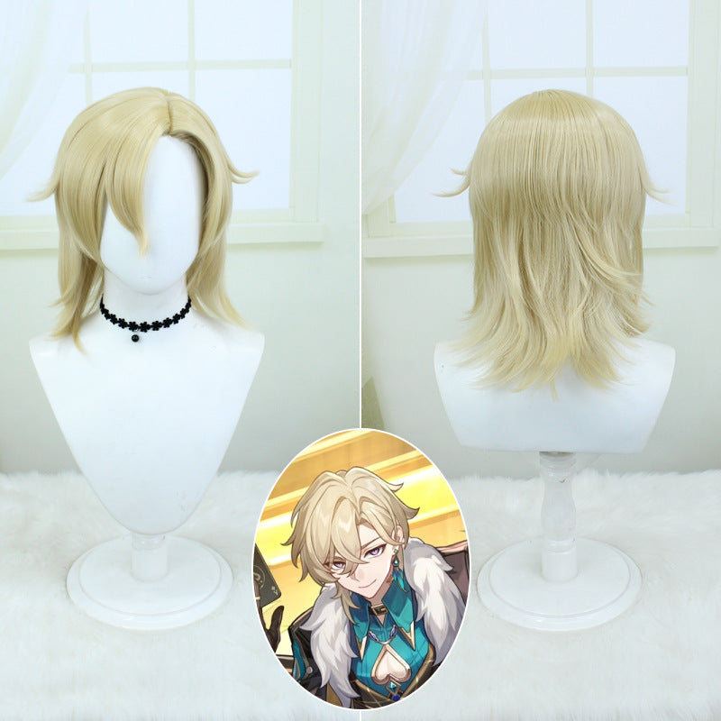 Sandy Gold Simulation Scalp Top Wolf Cos Wig