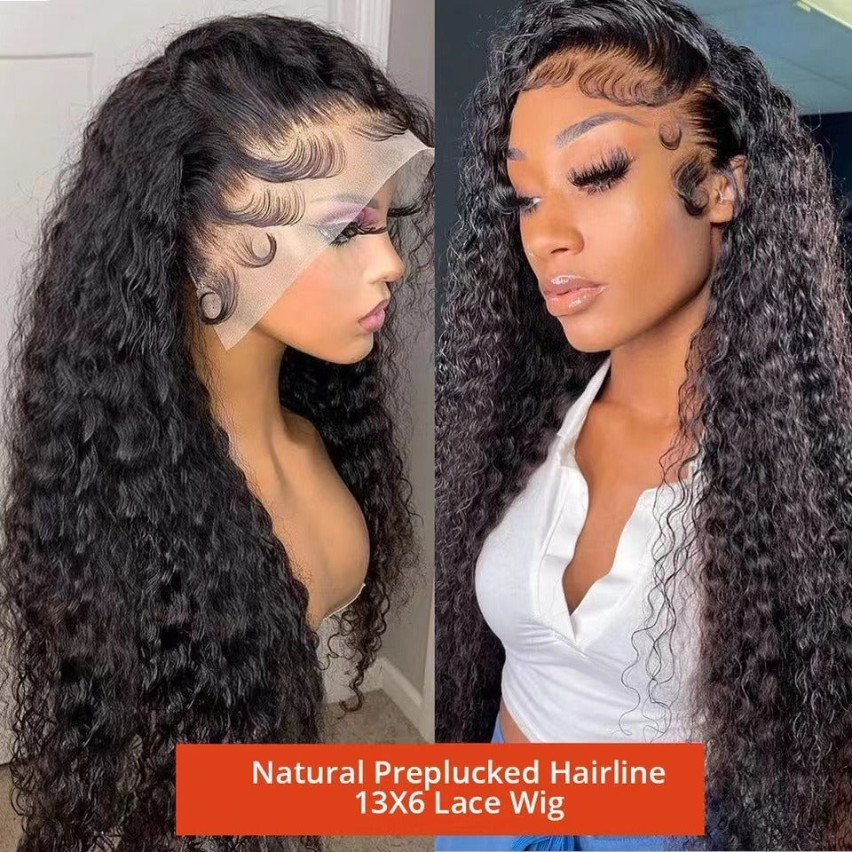 Medium Brown Mixed Color African Small Curly Hair Synthetic Wig Long Curls