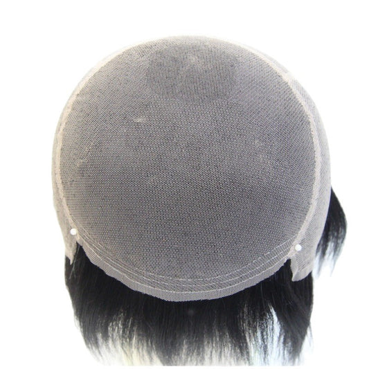 Men's Short Hair All Real Headgear Natural Increase Volume Fluffy Breathable Men's Wig