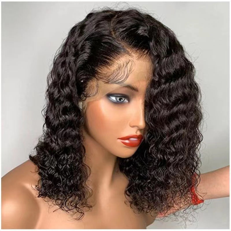 Women's Fashion Front Lace Chemical Fiber Wig Short Curly Hair