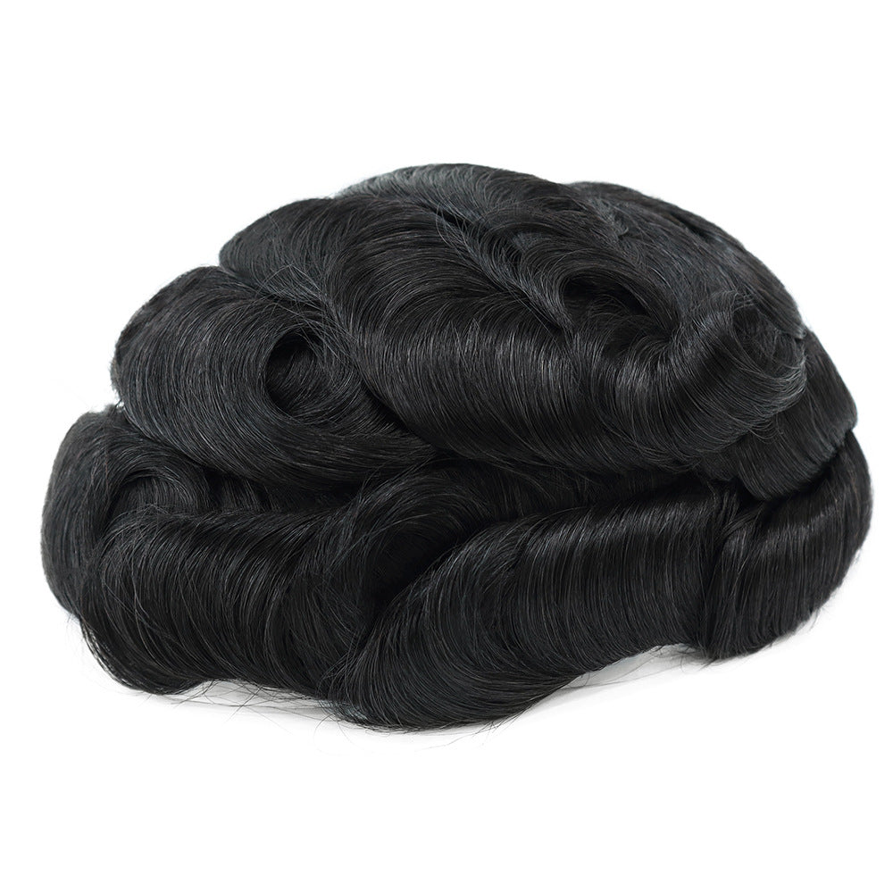 Men's Human Wigs Hair Piece Durable Men's Wig