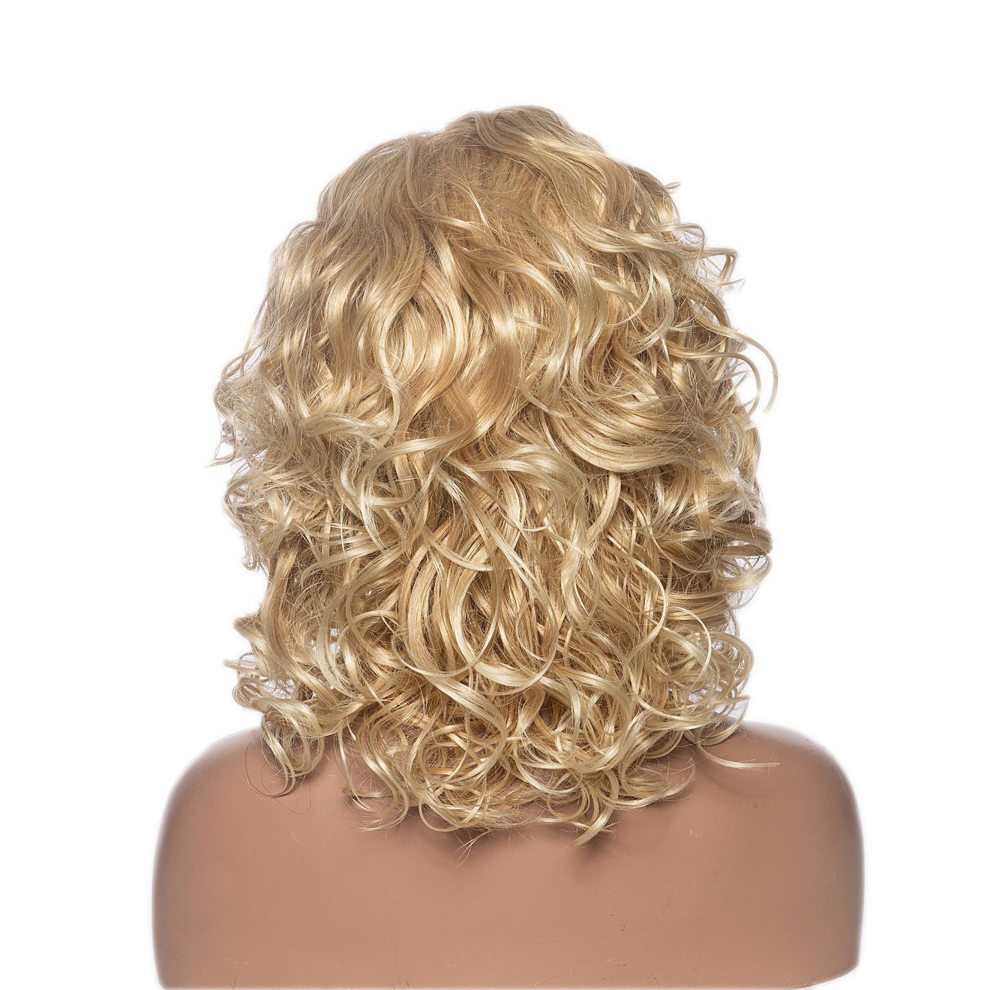 Curly Hair Female African Fashionable Golden Wig Long Curls
