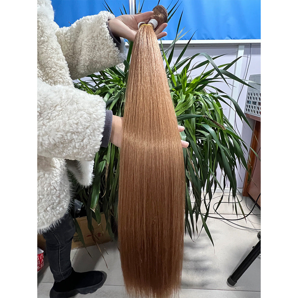 Women's Chemical Fiber African Hair Band Weft Long Straight Wig