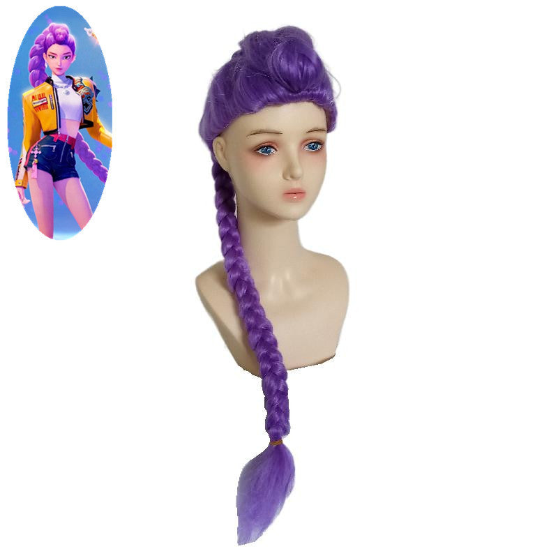 Witch Hunting Group Mira Rose Red Long Straight Cos Wig