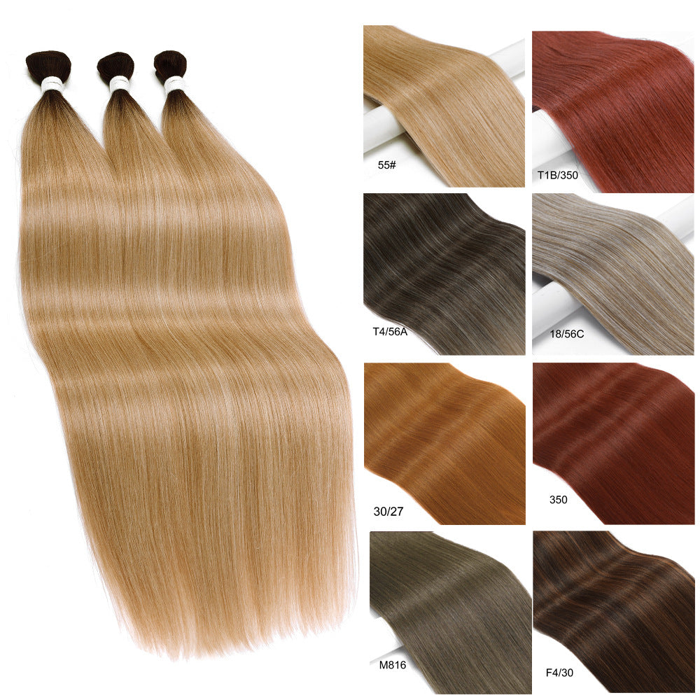 Fiber Extension Hair Weft Africa Band Long Straight Wig