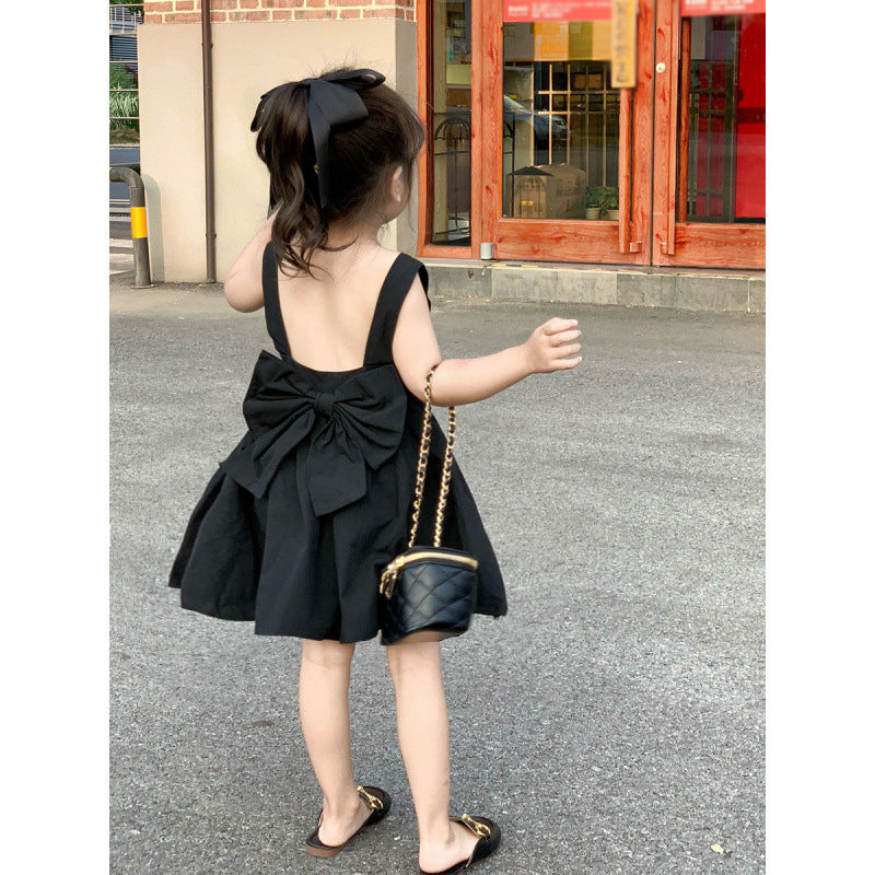 Children's Summer Western Style Suspender Fashionable Backless Cool Children's Dress