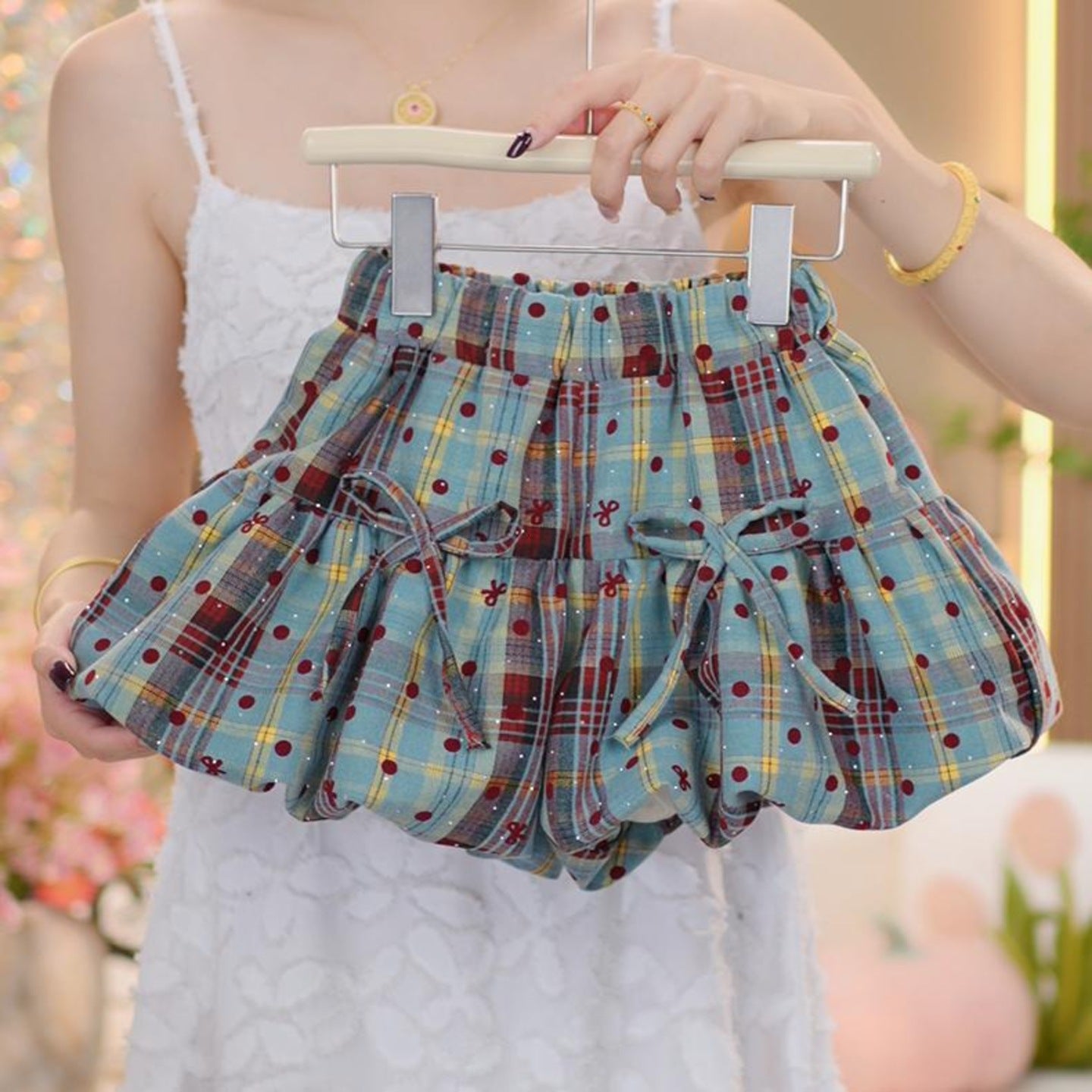 Children's Summer Bow Short-sleeved Skirt Clothing Thin Children's Suit