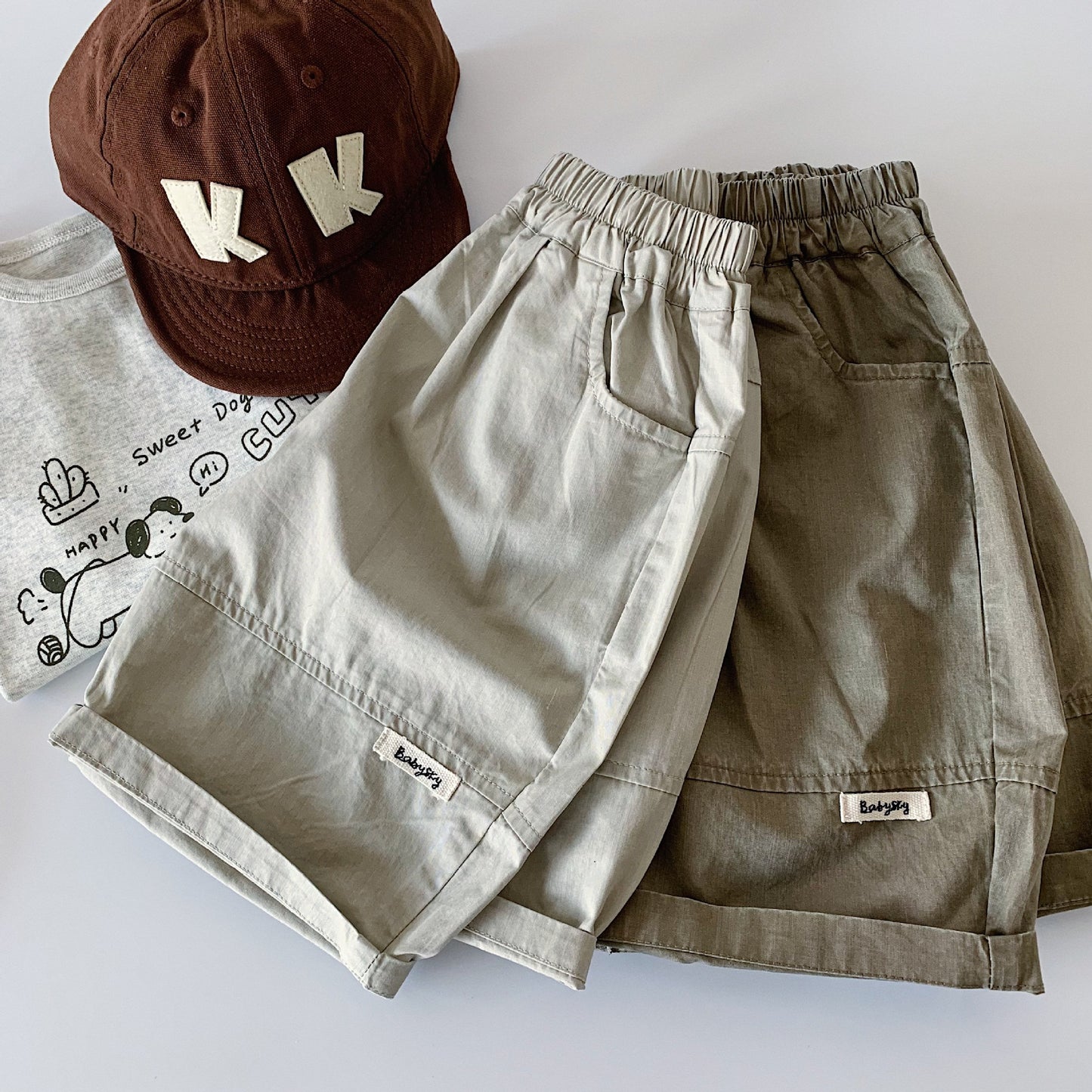 Children's Summer Stitching Calibration Middle Trendy Shorts Children's Pants