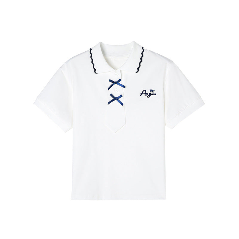 Children's Clothing Short-sleeved Summer Lapel Breathable Bottoming Children's T-shirt