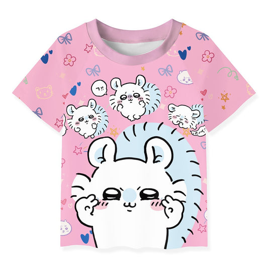 Children's Little Squirrels Cartoon Summer Short Sleeve Children's Suit