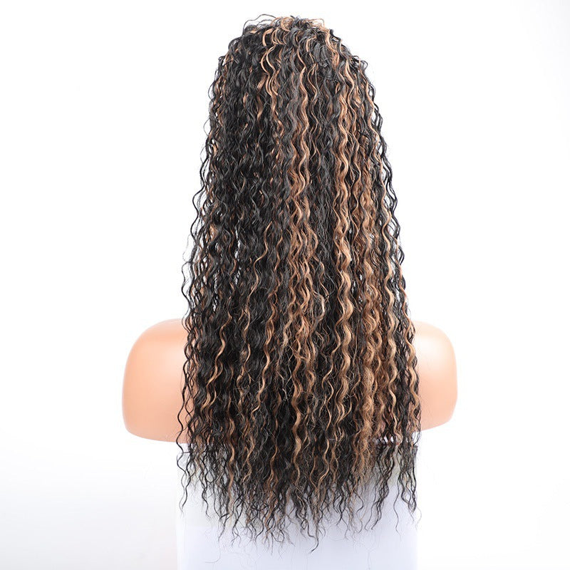 Wei Long Small Curly Hair Chemical Wig Ponytail